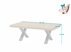 Salontafels|Salontafel 130x68cm - decor - bruin & zwart