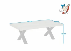 Salontafels|Salontafel 130x65cm - decor - dark forest