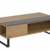 Salontafel 110x60cm - decor - eik & zwart- Salontafels