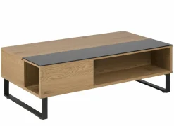 Salontafel 110x60cm - decor - eik & zwart- Salontafels