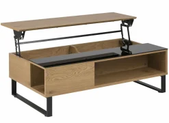Salontafel 110x60cm - decor - eik & zwart- Salontafels