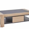 Salontafels|Salontafel 120x70cm - decor - French oak & grijs