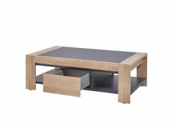 Salontafels|Salontafel 120x70cm - decor - French oak & grijs
