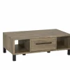 Salontafels|Salontafel 125x68cm - decor - old teak & matt black