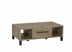 Salontafels|Salontafel 125x68cm - decor - old teak & matt black