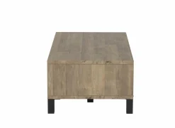 Salontafels|Salontafel 125x68cm - decor - old teak & matt black