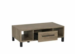 Salontafels|Salontafel 125x68cm - decor - old teak & matt black