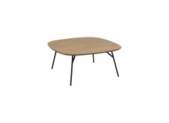 Salontafels|Salontafel 90x90cm - MDF/metaal - bruin