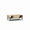 Salontafel 135x68cm - melamine - brushed sand oak nature- Salontafels
