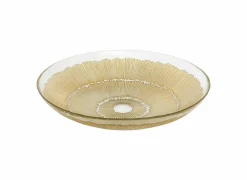 Schaal Celeste Ø30cm - glas - goud- Serveerschalen