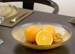 Schaal Celeste Ø30cm - glas - goud- Serveerschalen