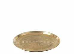 J line Serveerschalen|Schaal Ringen Ø45cm - roestvrij staal - goud