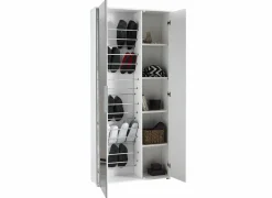 Schoenenkast Ebony 83x24xH178cm - decor - wit- Schoenenkasten