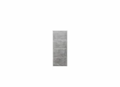 Schoenenkast Fulda 60x25x152cm - melamine - beton & wit- Schoenenkasten