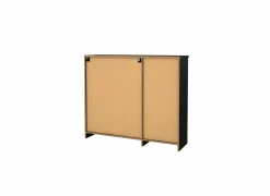 Schoenenkasten|Schoenenkast Naia 109x32x93cm - decor - mat zwart
