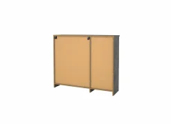 Schoenenkast Naia 109x32x93cm - decor - beton & wit hoogglans- Schoenenkasten