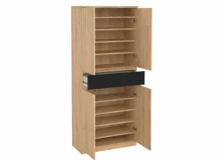 Schoenenkast Naia 80x40x192cm - decor - jackson hickory bruin- Schoenenkasten
