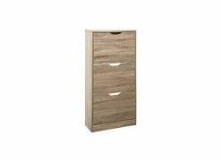 Schoenenkasten|Schoenenkast Naturel 60x23,3x119,5cm - decor - grijze eik