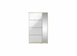 Schoenenkast Shoes 99x24x162cm - decor - eik & wit hoogglans- Schoenenkasten