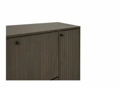 Schoenenkasten|Schoenenkast Stripes 98,7x35x140,4cm - decor - smoked eik