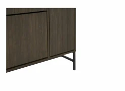 Schoenenkasten|Schoenenkast Stripes 98,7x35x140,4cm - decor - smoked eik