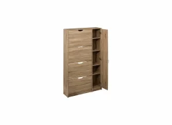 Schoenenkasten|Schoenenkast 85x23,3x155,4cm - decor - beige