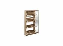 Schoenenkasten|Schoenenkast 85x23,3x155,4cm - decor - beige