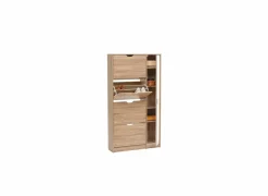 Schoenenkasten|Schoenenkast 85x23,3x155,4cm - decor - beige
