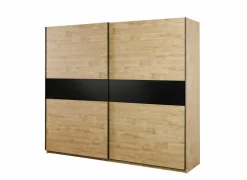 Schuifdeurkast|Schuifdeurkast|Schuifdeurkast Clara 250cm - melamine - golden oak