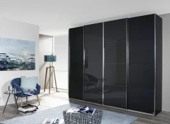 Schuifdeurkast|Schuifdeurkast|Schuifdeurkast 315cm - decor - metallic grijs & chroom