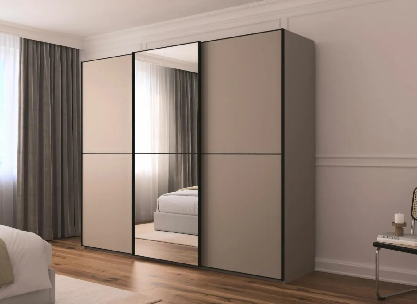 Schuifdeurkast|Schuifdeurkast|Schuifdeurkast 270cm - decor - fango