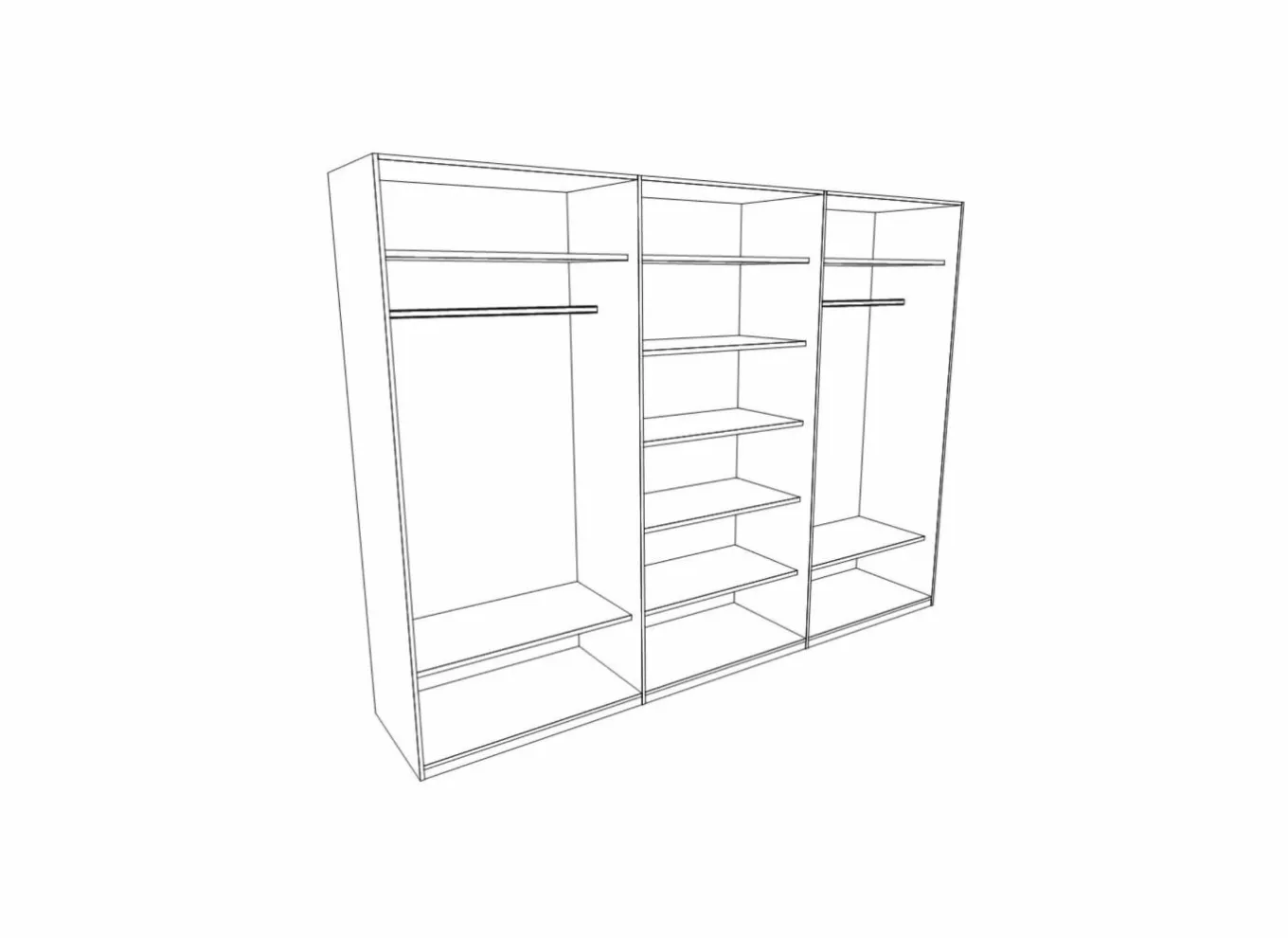 Schuifdeurkast|Schuifdeurkast|Schuifdeurkast 260cm - decor - truffel & porcelein