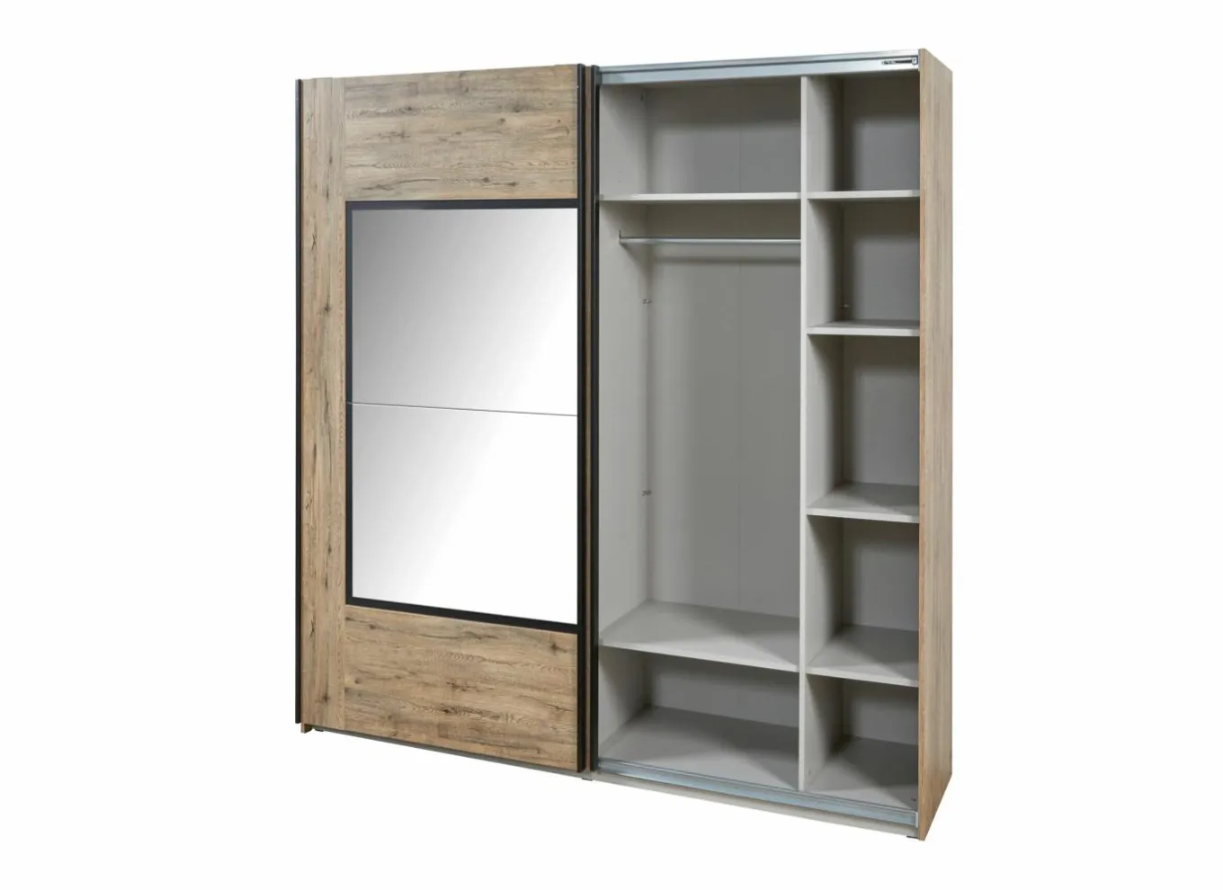 Schuifdeurkast|Schuifdeurkast|Schuifdeurkast 217cm - decor - scarlet eik