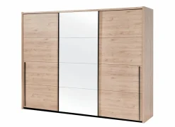 Schuifdeurkast 253cm - decor - lichtbruin- Schuifdeurkast|Schuifdeurkast