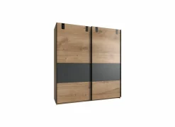 Schuifdeurkast|Schuifdeurkast|Schuifdeurkast Dublin 135cm - decor - grafiet