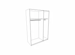 Schuifdeurkast|Schuifdeurkast|Schuifdeurkast Dublin 135cm - decor - grafiet