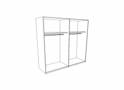 Schuifdeurkast Easyplus 225cm - decor - wit- Schuifdeurkast|Schuifdeurkast