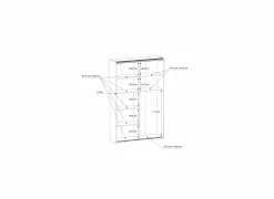 Schuifdeurkast Ozzula 120cm - decor - old wood vintage & beton- Bijzetkasten|Schuifdeurkast