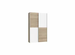 Schuifdeurkast Ozzula 120cm - decor - sonoma eik & wit- Bijzetkasten|Schuifdeurkast