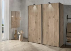 Schuifdeurkast Phoenix 200cm - decor - Noorse eik- Schuifdeurkast|Schuifdeurkast