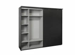 Schuifdeurkast|Schuifdeurkast|Schuifdeurkast Rosie 245cm - melamine - zwart