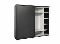 Schuifdeurkast|Schuifdeurkast|Schuifdeurkast Rosie 245cm - melamine - zwart