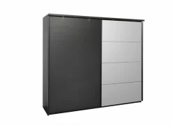 Schuifdeurkast Rosie 245cm - melamine - zwart- Schuifdeurkast|Schuifdeurkast