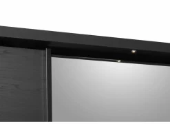 Schuifdeurkast Rosie 245cm - melamine - zwart- Schuifdeurkast|Schuifdeurkast