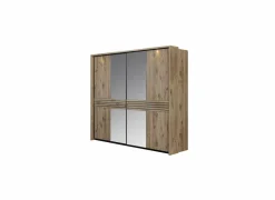 Schuifdeurkast|Schuifdeurkast|Schuifdeurkast Tanya 286cm - decor - canyon oak & zwart