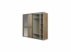 Schuifdeurkast|Schuifdeurkast|Schuifdeurkast Tanya 286cm - decor - canyon oak & zwart