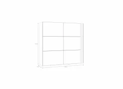 Schuifdeurkast Waikato 220cm - decor - mauvella eik & zand- Schuifdeurkast|Schuifdeurkast