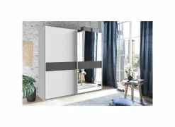 Schuifdeurkast|Schuifdeurkast|Schuifdeurkast Weimar 180cm - decor - wit & grijs