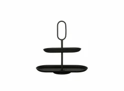 Serveerschalen|Serveertoren Rama 38x17cm - ijzer - zwart