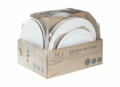 Serviessets|Serviesset 18-delig - porselein - wit